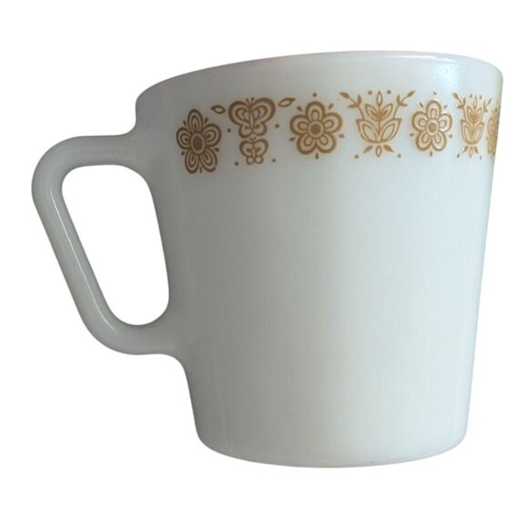 Pyrex Butterfly Gold Cinderella glass Bowl 441 1-1/5 PT coffee Mug D handle - Picture 13 of 16